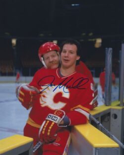Autographed JOEY MULLEN  8X10 Calgary Flames Photo