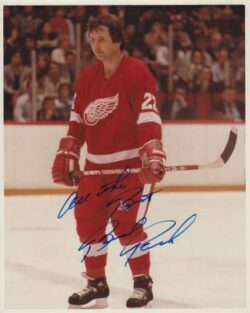 Autographed BRAD PARK 8X10 Detroit Red Wings Photo