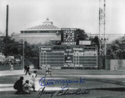 AUTOGRAPHED BILL MAZEROSKI Pittsburgh Pirates and JOHHNY BLANCHARD New York Yankees 8x10 Photo