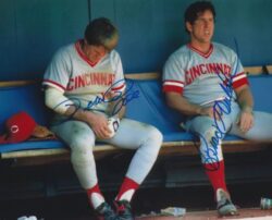 AUTOGRAPHED PETE ROSE and BRAD GULDEN 8X10 Cincinnati Reds Photo