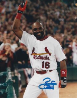AUTOGRAPHED REGGIE SANDERS 8x10 St. Louis Cardinals photo
