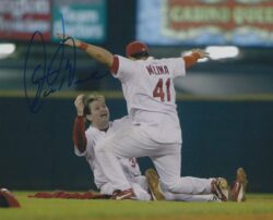 AUTOGRAPHED STEVE KLINE 8X10 St. Louis Cardinals photo