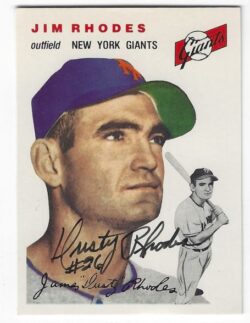 Autographed JIM DUSTY RHODES New York Giants 1954 Topps Archives Card