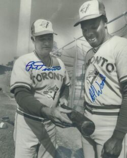 Autographed BOBBY DOERR and AL WOODS 8x10 Toronto Blue Jays Photo