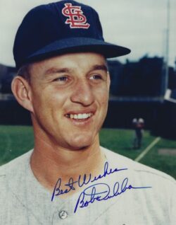 AUTOGRAPHED BOB DULIBA 8X10 St. Louis Cardinals photo
