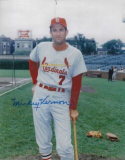 AUTOGRAPHED  MICKEY VERNON  8x10 St. Louis Cardinals Photo