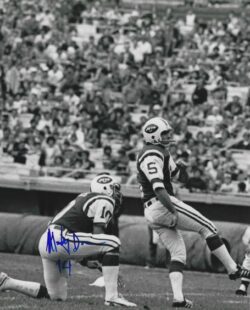 AUTOGRAPHED MARTY DOMRES 8x10 New York Jets Photo