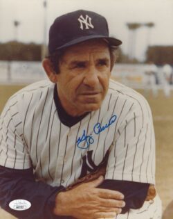 Autographed YOGI BERRA 8X10 New York Yankees Photo JSA