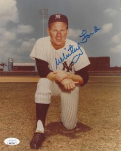 Autographed WHITEY FORD 8X10 New York Yankees Photo JSA COA