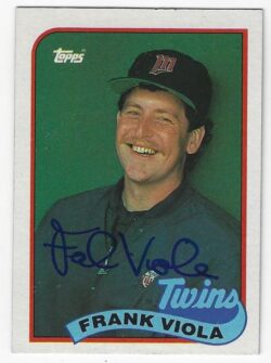 Autographed FRANK VIOLA Minnesota Twins 1989 Topps Card