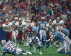 Autographed CRIS DISHMAN Houston Oilers 8x10 Photo