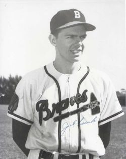 AUTOGRAPHED JACK CUSICK 8x10 Boston Braves Photo