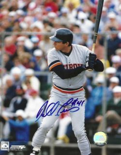 AUTOGRAPHED DARRELL EVANS 8X10 Detroit Tigers Photo