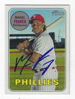 Autographed 2018-2022 Topps Heritage Baseball Cards