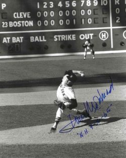 AUTOGRAPHED DAVE MOREHEAD "N/H 9/16/65" 8X10 Boston Red Sox photo