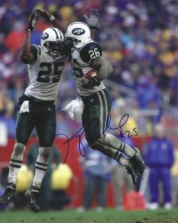Autographed KERRY RHODES 8X10 New York Jets photo