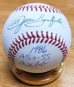 Autographed JESSE BARFIELD Official Rawlings Major League Baseball