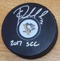Autographed CHAD RUHWEDEL "2017 SCC" Pittsburgh Penguins Hockey Puck