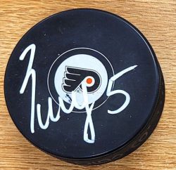 AUTOGRAPHED EGOR ZAMULA Philadelphia Flyers Hockey Puck