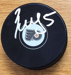 AUTOGRAPHED EGOR ZAMULA Philadelphia Flyers Hockey Puck