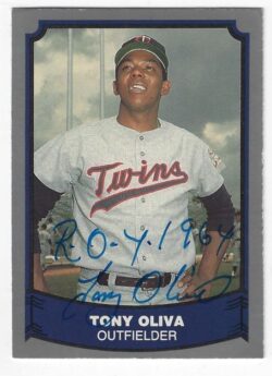 Autographed TONY OLIVA Minnesota Twins 1988 Pacific Legends Card