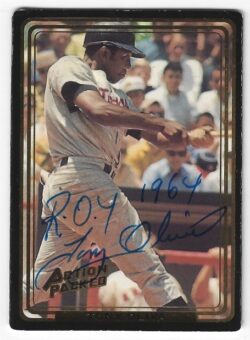 Autographed TONY OLIVA Minnesota Twins 1992 Action Packed Card