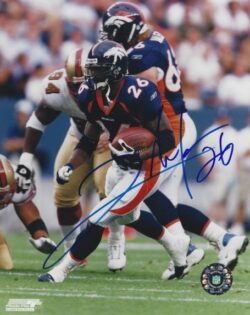 Autographed Clinton Portis  8X10 Denver Broncos Photo