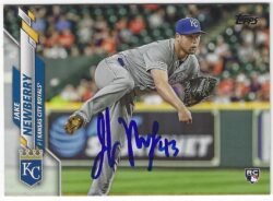 Autographed JAKE NEWBERRY Kansas City Royals 2020 Topps Card
