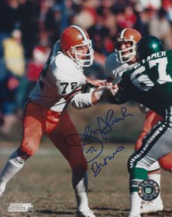 Autographed JERRY SHERK 8X10 Cleveland Browns Photo
