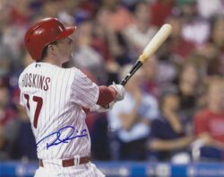 AUTOGRAPHED RHYS HOSKINS 8X10 Philadelphia Phillies Photo