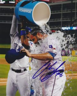 AUTOGRAPHED COLBY LEWIS 8X10 Texas Rangers Photo