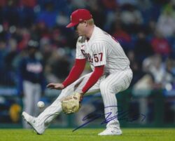 Autographed NICK NELSON 8X10 Philadelphia Phillies Photo