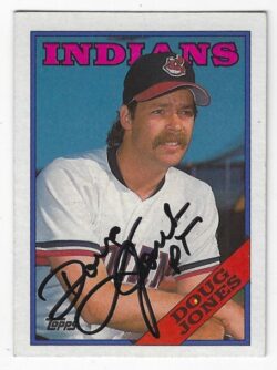 Autographed DOUG JONES Cleveland Indians 1988 Topps Card
