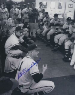 AUTOGRAPHED DEL CRANDALL 8x10 Milwaukee Braves Photo
