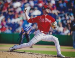 Autographed ANDREW BAKER 8X10 Philadelphia Phillies Photo