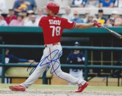 AUTOGRAPHED BROCK STASSI 8X10 Philadelphia Phillies Photo