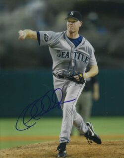 AUTOGRAPHED JEFF NELSON 8x10 Seattle Mariners Photo