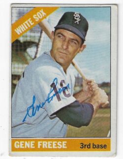 Autographed GENE FREESE Chicago White Sox 1966 Topps Card