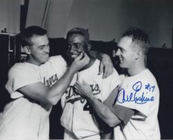 AUTOGRAPHED CARL ERSKINE 8x10 Brooklyn Dodgers photo