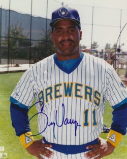 AUTOGRAPHED GREG VAUGHN 8x10 Milwaukee Brewers Photo