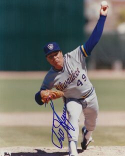 AUTOGRAPHED TED HIGUERA 8x10 Milwaukee Brewers Photo