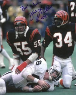 Autographed JIM LECLAIR 8X10 Cincinnati Bengals Photo