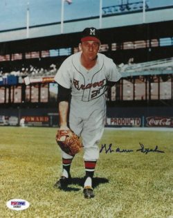 Autographed  WARREN SPAHN 8X10 Milwaukee Braves Photo PSA/DNA