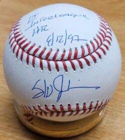 STAN JAVIER "1st Interleague HR" Autographed Official Major League Baseball