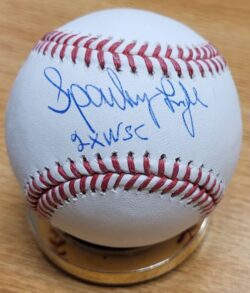 Autographed SPARKY LYLE " 2X WSC" Official Major League Baseball