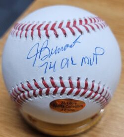 Autographed JEFF BURROUGHS "74 AL MVP" Official Major League Baseball