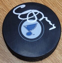 Autographed CARL GUNNARSSON St. Louis Blues Hockey Puck
