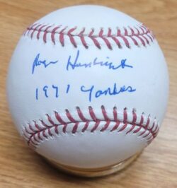 Roger Hambright "1971 Yankees" Autographed Official Major League Baseball