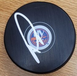 Autographed THOMAS GREISS New York Islanders Hockey Puck