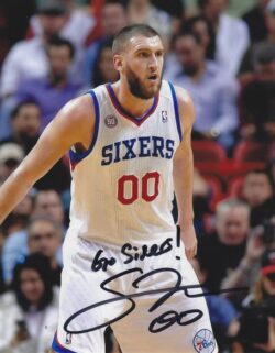 AUTOGRAPHED SPENCER HAWES 8X10  Philadelphia 76'ers photo